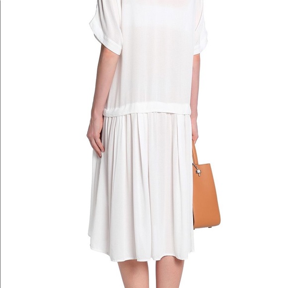 James Perse Pleated Gauze Midi Dress 1 - Picture 7 of 7